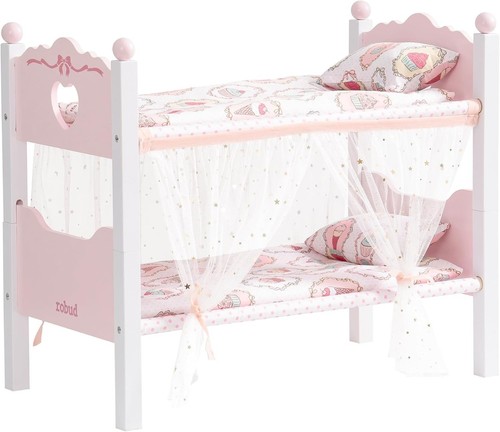 Wooden doll bunk bed in - , bed,