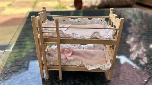Wooden dolls house bunk - wooden, bed