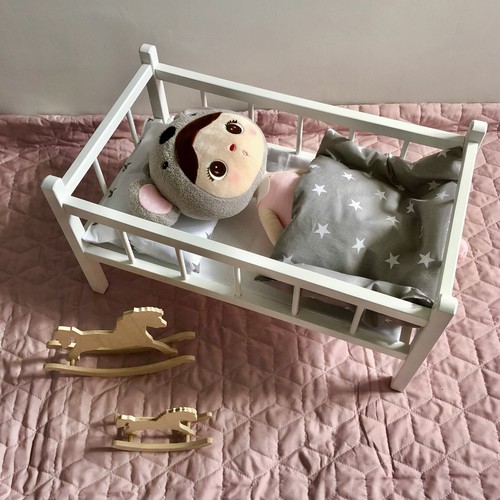 Wooden doll bed - doll, with