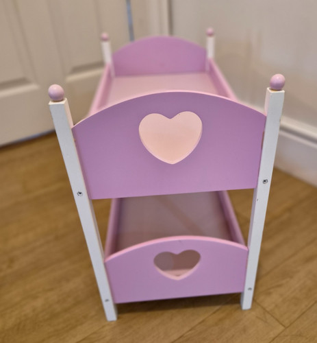 Pink dolls wooden - , bunk