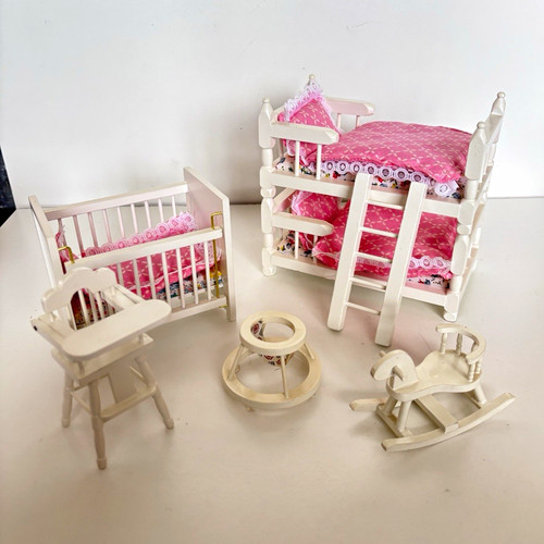 Dolls house nursery set - dolls,