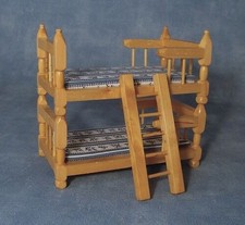 Pine Bunk Bed with Pattern on