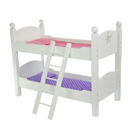 Wooden doll bunk bed with - bunk,