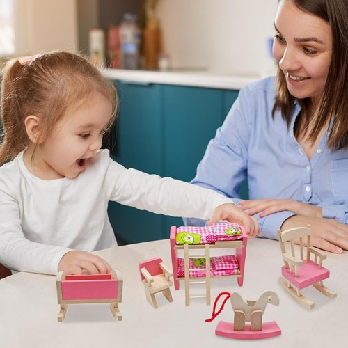 Wooden doll house furniture - doll,