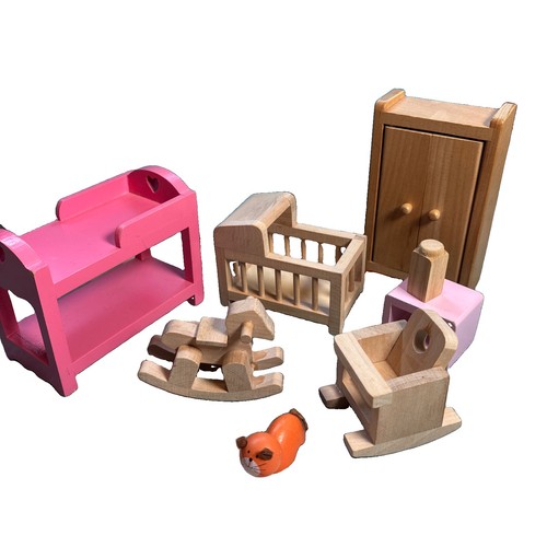 Wooden dolls house children - dolls,