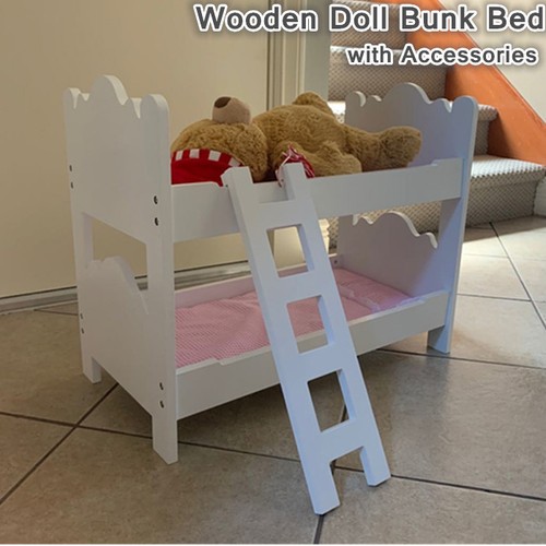 Large wooden doll bunk bed - large,