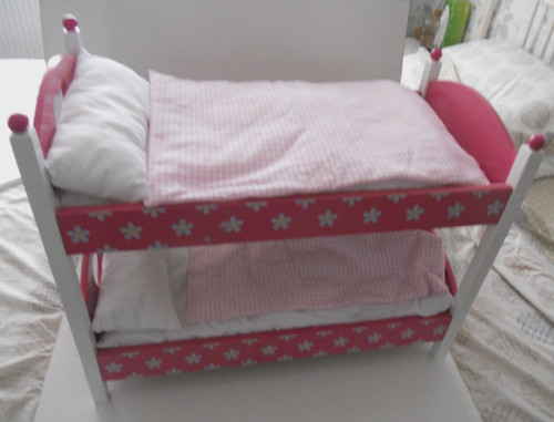 Pink white dolls bunk - , beds
