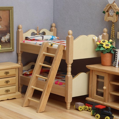 Scale wooden bunk bed - 1/12,
