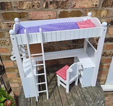 Doll White Wooden Bunk Bed &