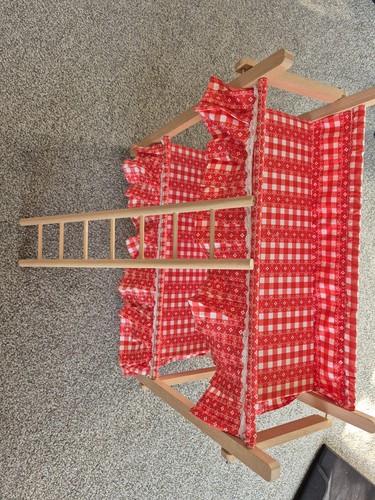 Wooden doll bunk bed with - bunk,