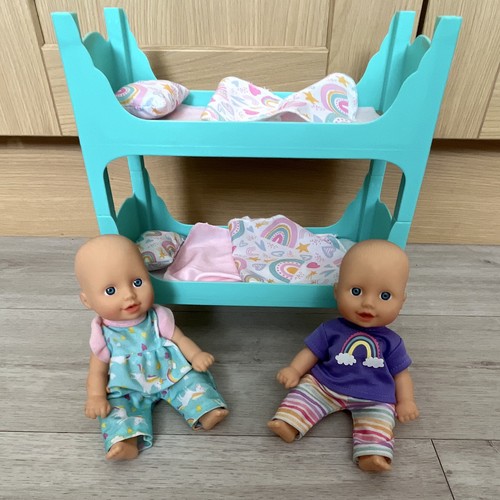 Turquoise doll bunk bed - doll,